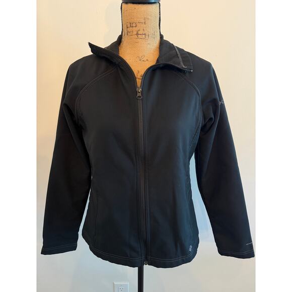 Columbia Soft Shell Jacket Black Womens Size Medium Weatherproof Outdoors - Picture 1 of 6